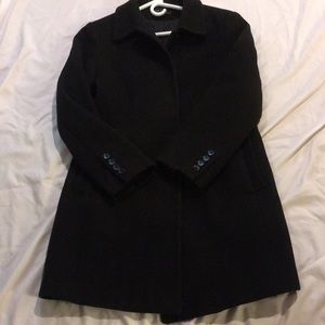 Black wool pea coat